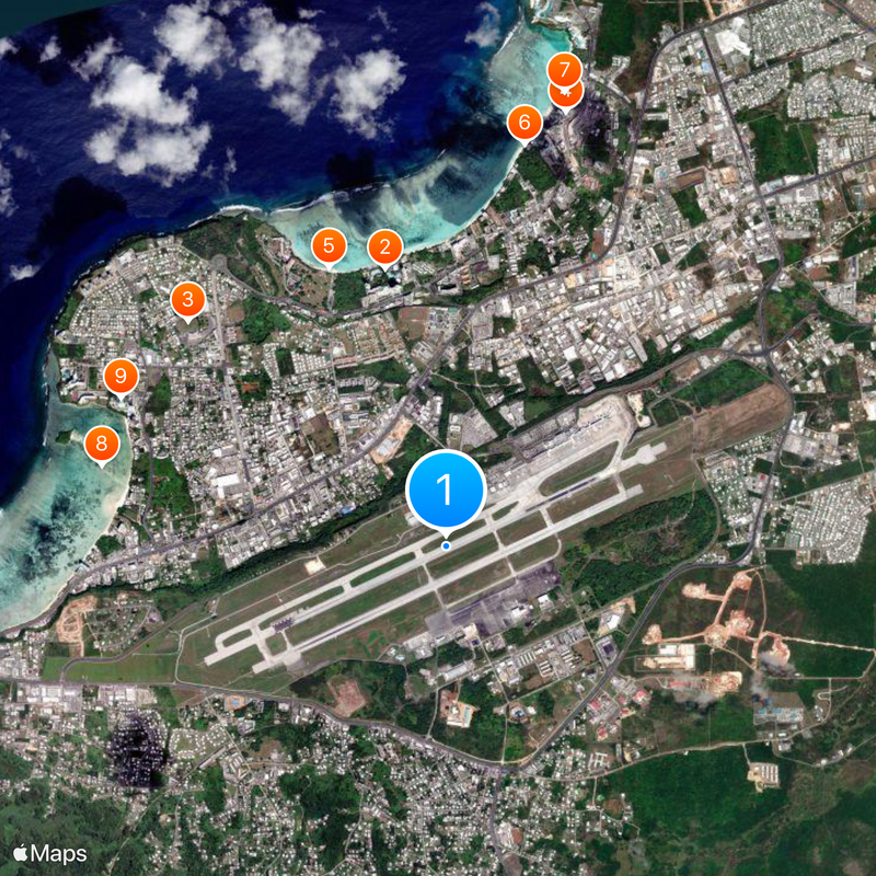 Antonio B. Won Pat International Airport Map