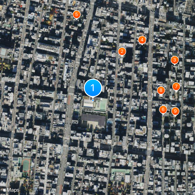 Tokyo Metropolitan Hakuo Senior High School-Junior High School Map