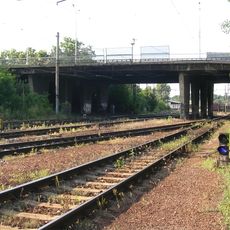 Bridge of Černokostelecká street over railway line