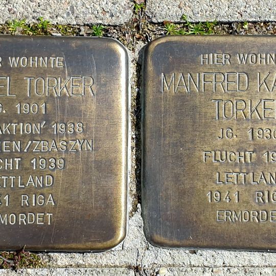 Stolperstein dedicated to Samuel Siegmund Torker