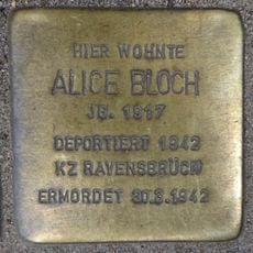 Stolperstein dedicated to Alice Bloch