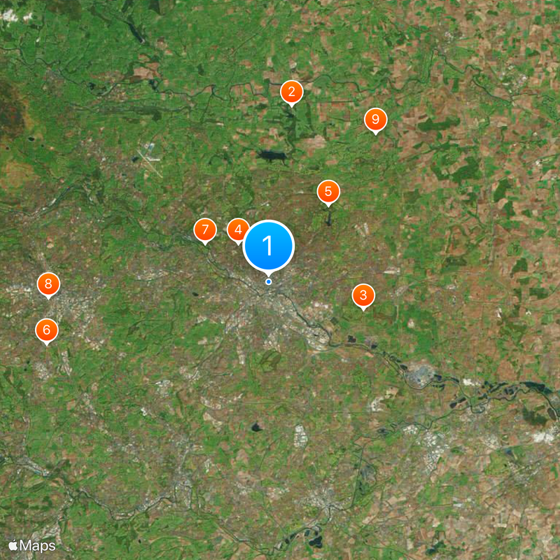 Cité de Leeds Carte