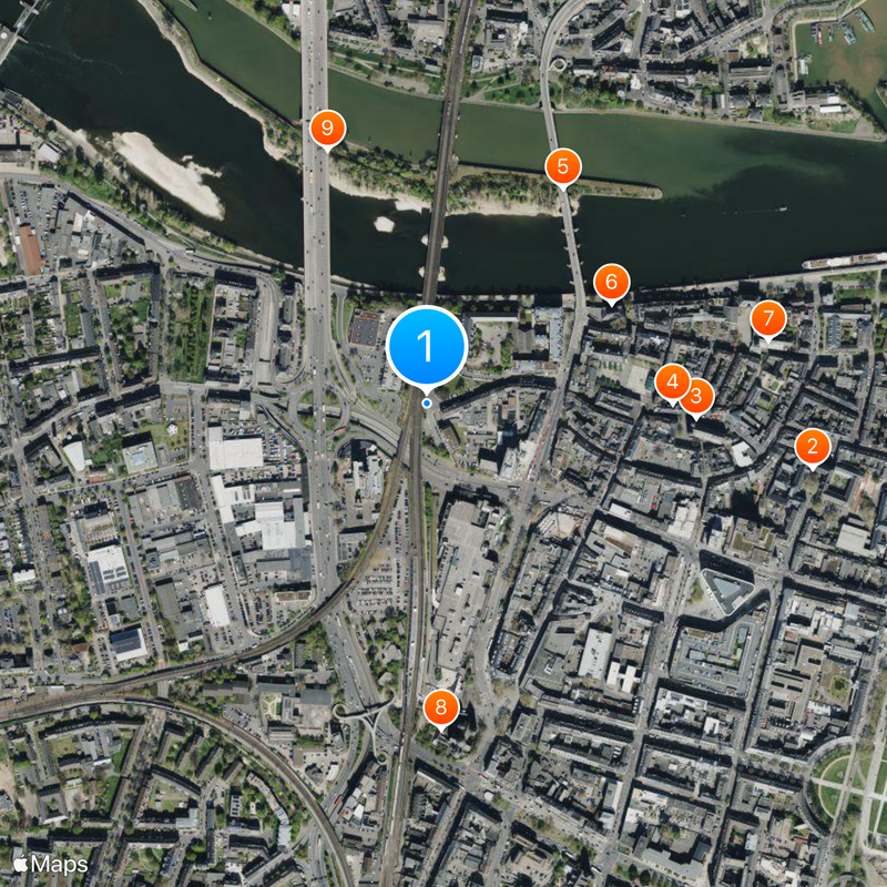 West Rhine Railway Map