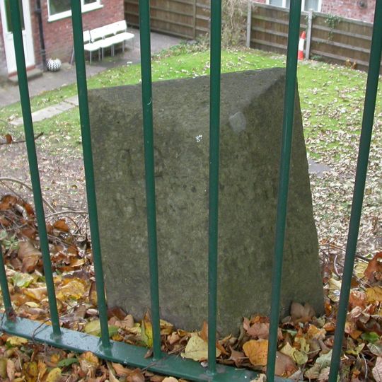 Milestone, Manchester Road, S of jct with Old Road