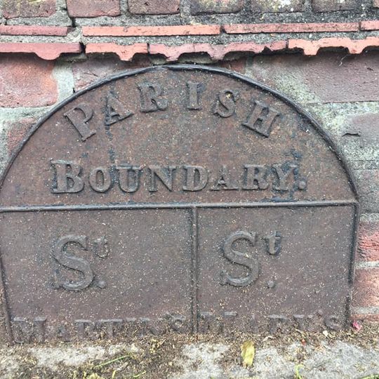Boundary Stone In Front Of Wall To District Council Offices, Opposite Champney Gardens