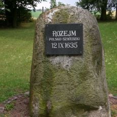 Polish-Swedish ceasefire memorial stone in Sztumska Wieś