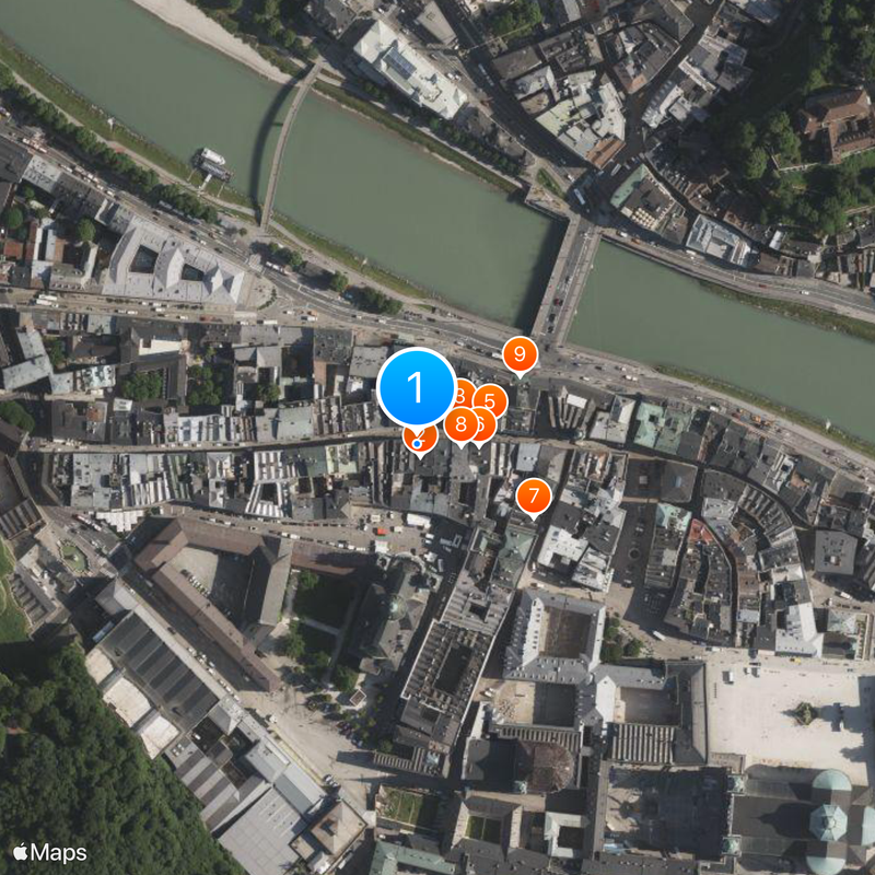 Casa natale di Mozart Mappa