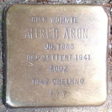 Stolperstein dedicated to Alfred Aron