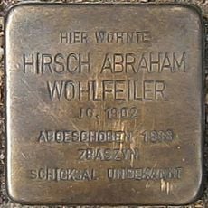 Stolperstein dedicated to Hirsch Abraham Wohlfeiler