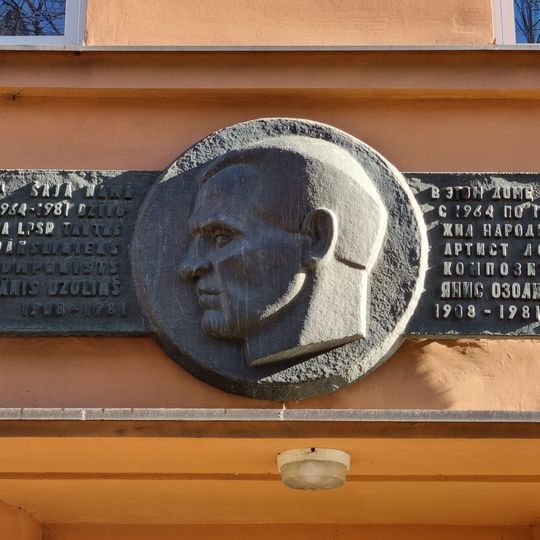 Commemorative plaque to Janis Ozolins