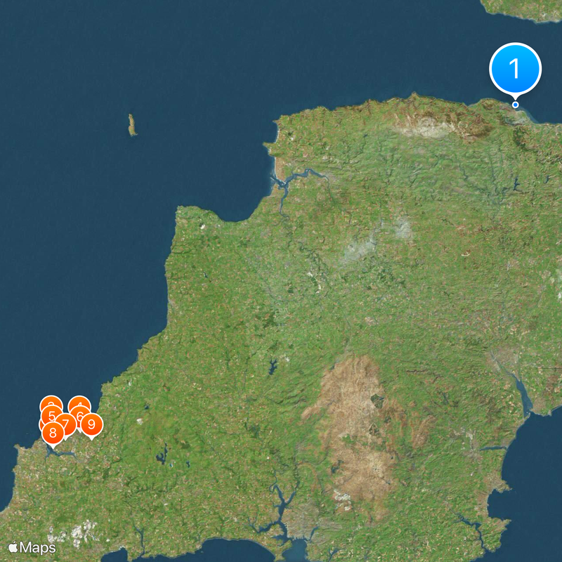 South West Coast Path Carte