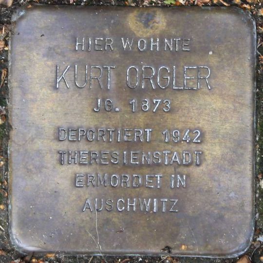 Stolperstein à la mémoire de Kurt Orgler