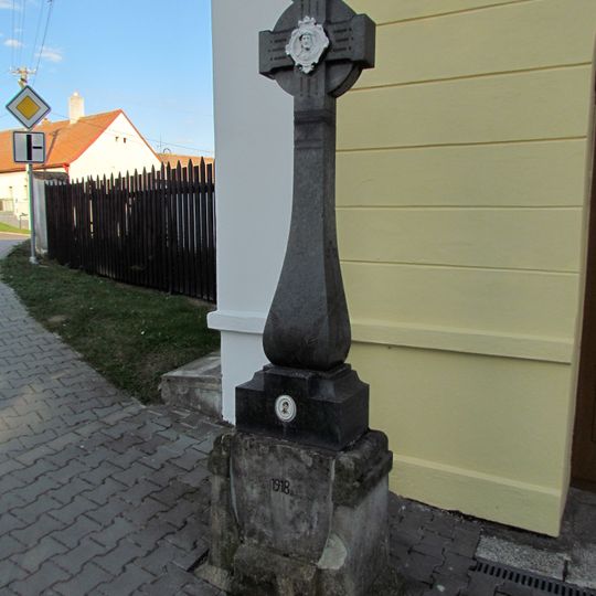 Small wayside cross near chapel of Holy Guardian Angel
