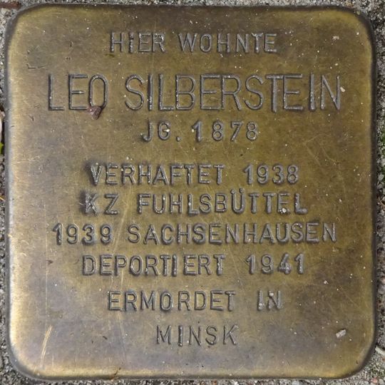 Stolperstein dedicated to Leo Silberstein