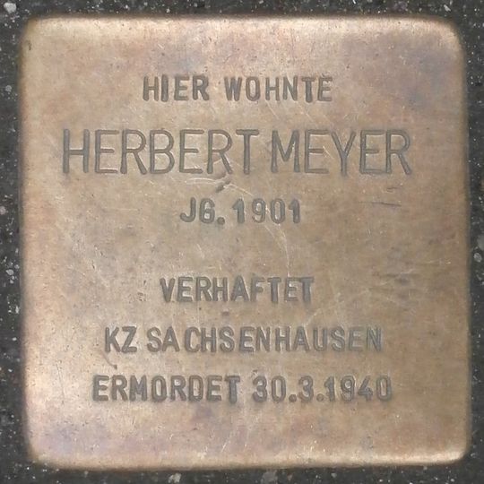 Stolperstein em memória de Herbert Meyer
