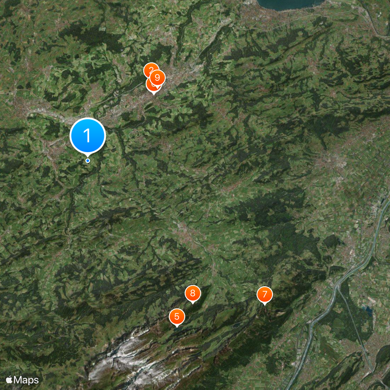 Canton d'Appenzell Rhodes-Extérieures Carte