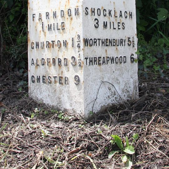 Milepost, N of Lodge Farm