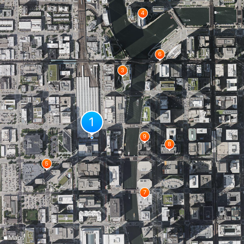Chicago Ogilvie Transportation Center Mapa