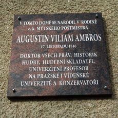 Pamětní deska A. V. Ambrose v Mýtě