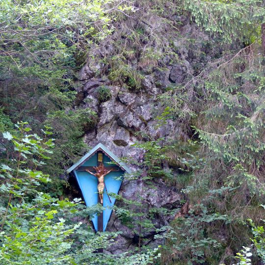 Basaltaufschluss an der Straße Hindelang – Oberjoch