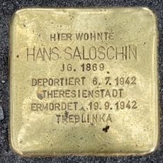 Stolperstein dedicated to Hans Saloschin