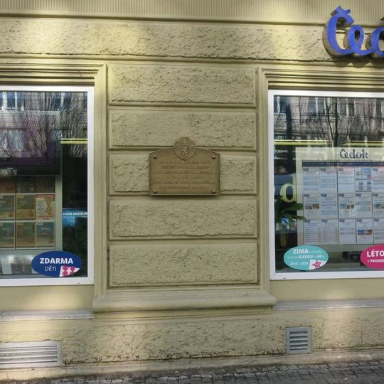 Pamětní deska událostí 1918 na domě Hrnčířská 57/10 v Ústí nad Labem