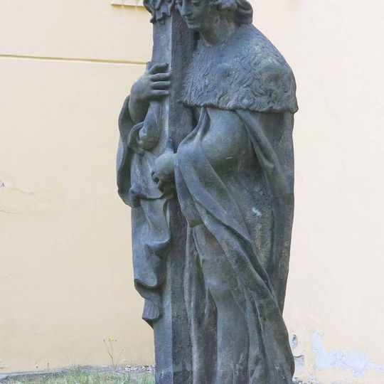 Socha svaté Heleny v zahradě Oblastního muzea v Děčíně