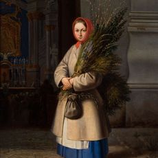 Lithuanian girl with Palm Sunday Fronds