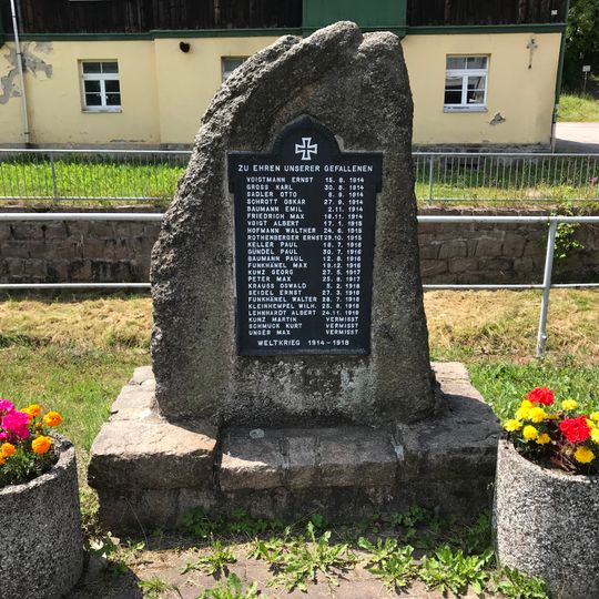 Denkmal für die Gefallenen des Ersten Weltkrieges Wittigsthalstraße 19 21
