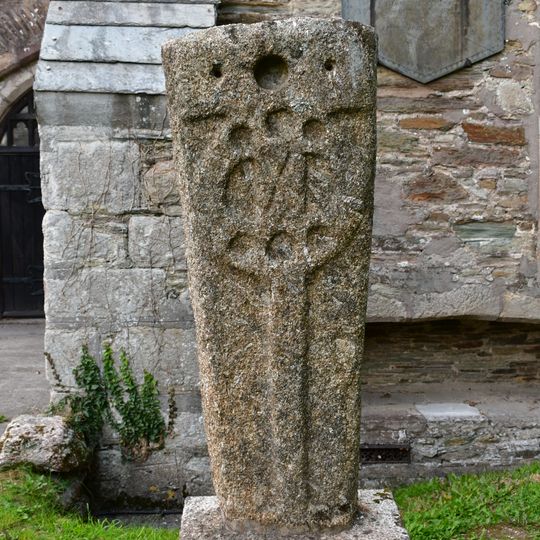 Stone shaft in the churchyard about 3 metres south of south aisle of Church of St Bartholomew