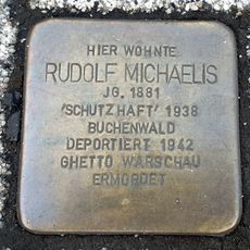 Stolperstein dedicated to Rudolf Michaelis