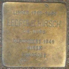 Stolperstein à la mémoire de Leopold Hirsch
