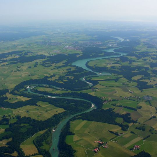Prallhänge und Kiesbänke des Lechs bei Niederwies