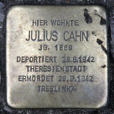 Stolperstein dedicated to Julius Cahn