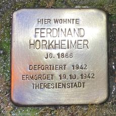 Stolperstein dedicated to Ferdinand Horkheimer