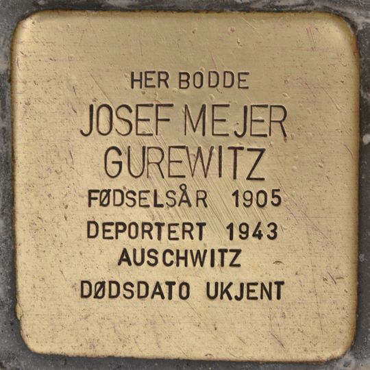 Stolperstein en memoria de Josef Mejer Gurewitz