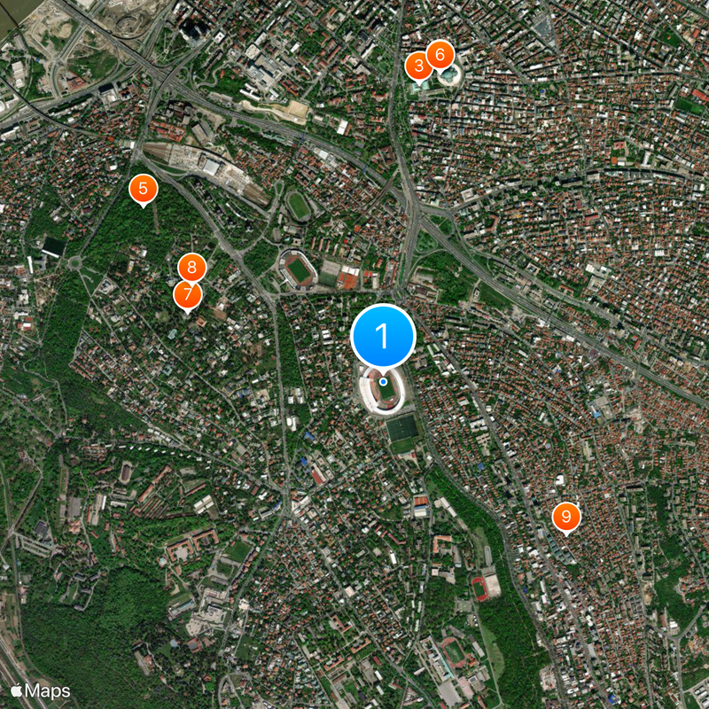 Stadion Crvena zvezda Mapa