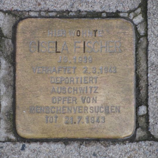 Stolperstein dedicated to Gisela Fischer