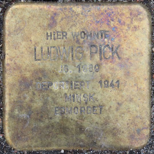 Stolperstein en memoria de Ludwig Pick