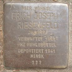 Stolperstein dedicated to Erich Joseph Riesenfeld