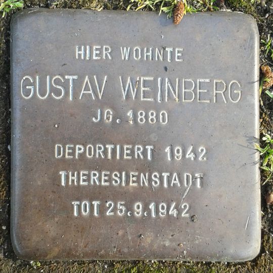 Stolperstein en memoria de Gustav Weinberg