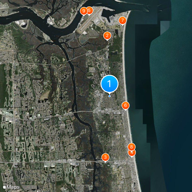 Atlantic Beach Kaart