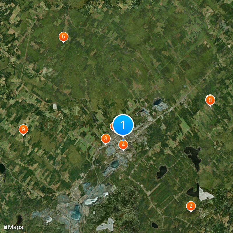 Thetford Mines Mappa