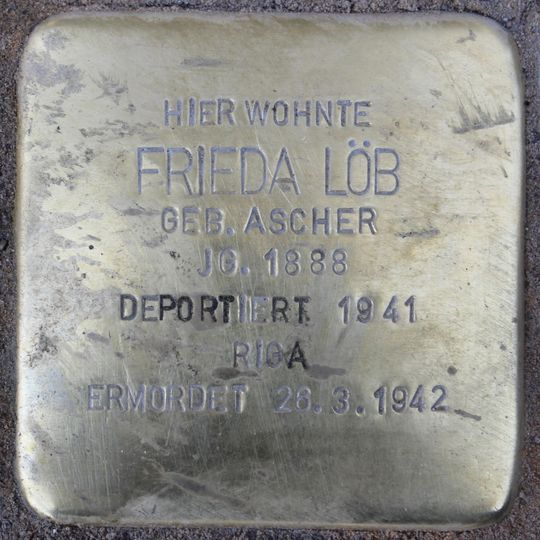 Stolperstein dedicated to Frieda Löb