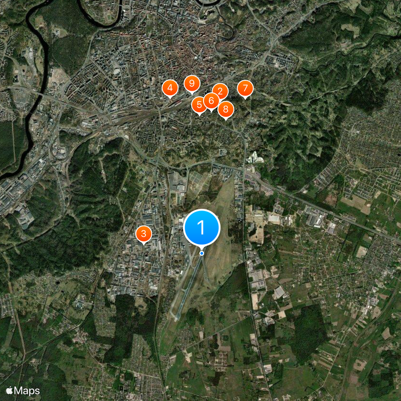 Vilnius Airport Map