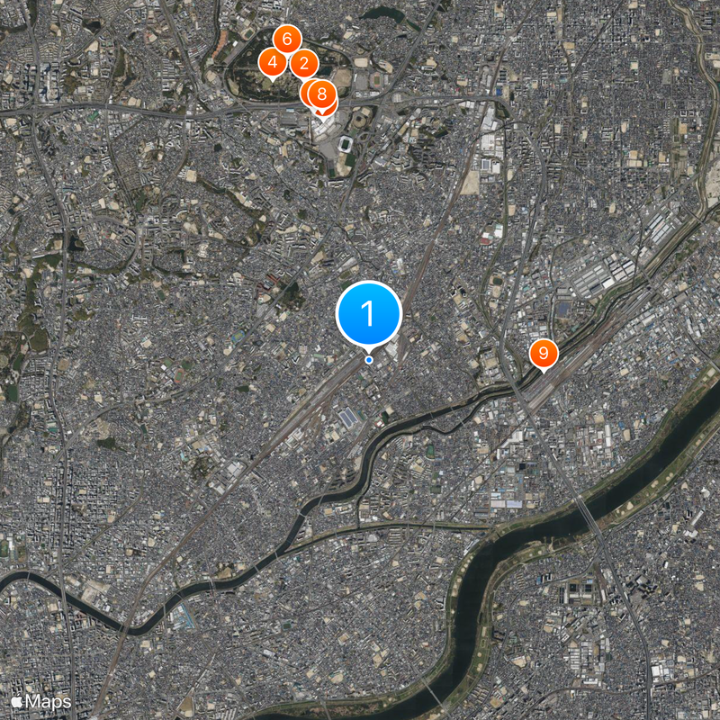 Kishibe Station Map