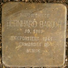 Stolperstein dedicated to Bernhard Baruch