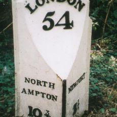 Milepost, SE of Stoke Goldington Village