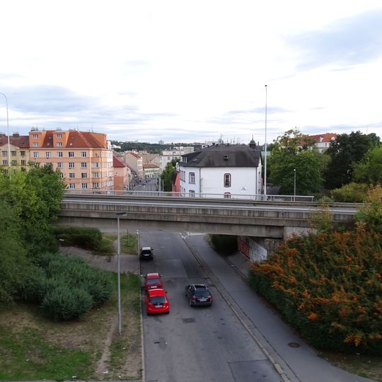 Bridge of Povltavská street over Primátorská street