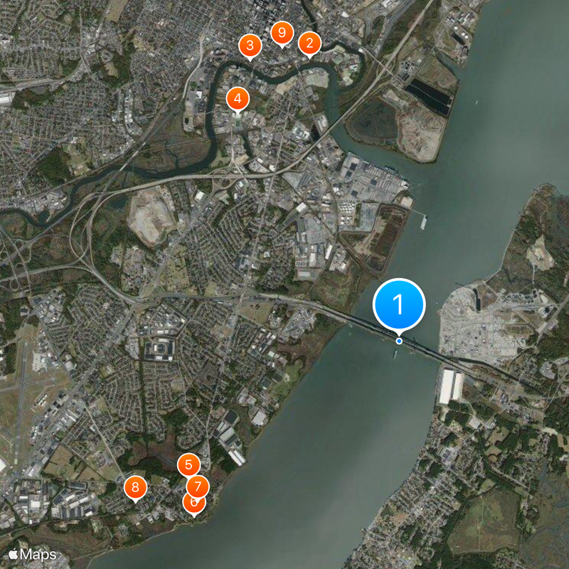 Pont du Memorial Delaware Carte